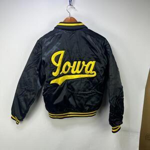 Vintage Iowa Hawkeyes Varsity Bomber Jacket Medium